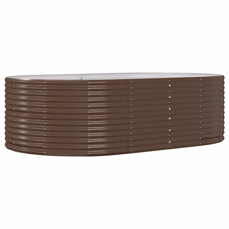 Jardinera arriate Syfax de acero galvanizado color marrón An/P/Al: 212 x 140 x 68 cm