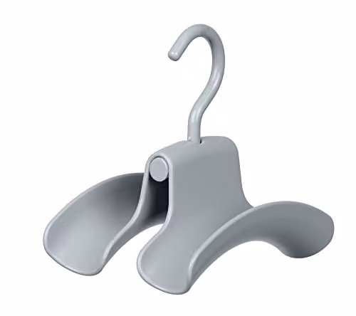 Juego de 3 ganchos dobles para bolsos Wenko en color gris, An/P/Al: 9 x 12,5 x 14 cm