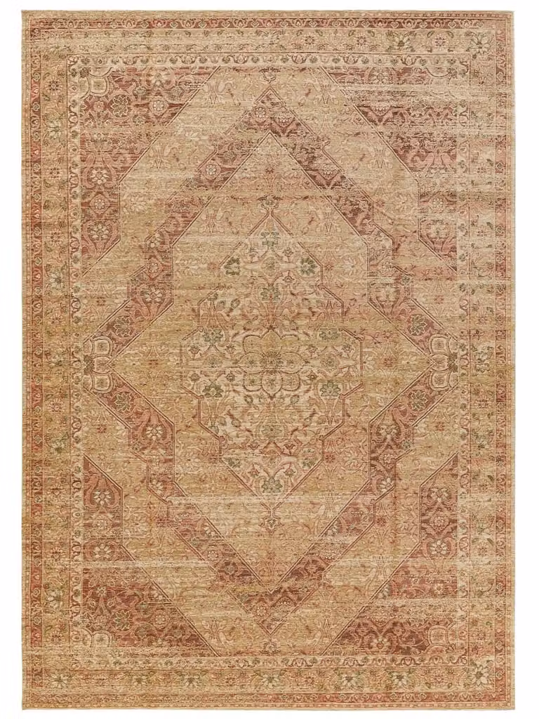 Alfombra de tejido plano Benuta con diseño patchwork en colores rosa y rojo, An x Al: 200 x 285 cm