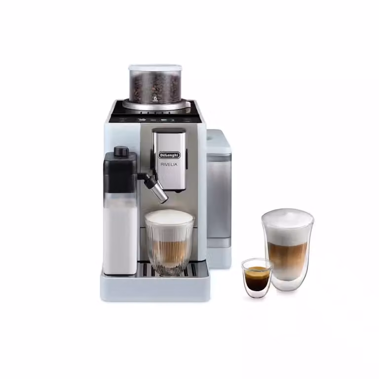 Cafetera automática De'Longhi Rivelia LatteCrema Special Edition Blue Lagoon EXAM441.55.AMR en color azul