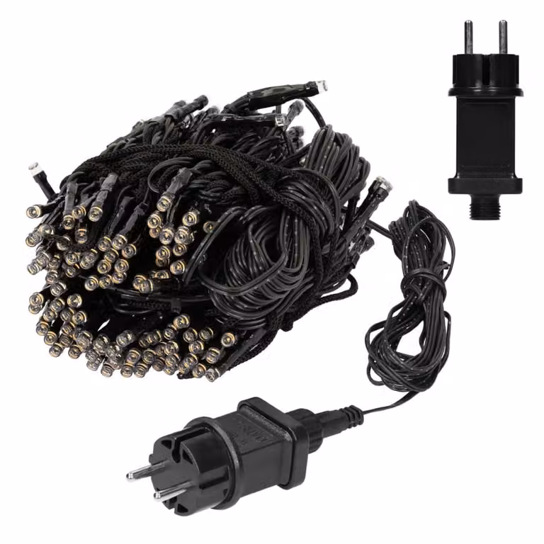 Cadena de luces LED con forma de árbol de Navidad ECD Germany, color blanco cálido, 192 LEDs, longitud: 208 cm