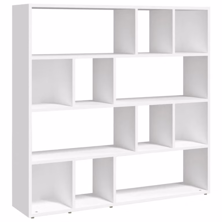 Estantería de libros y divisor de espacios Maison Chic en madera blanca, An/P/Al: 105 x 24 x 102 cm