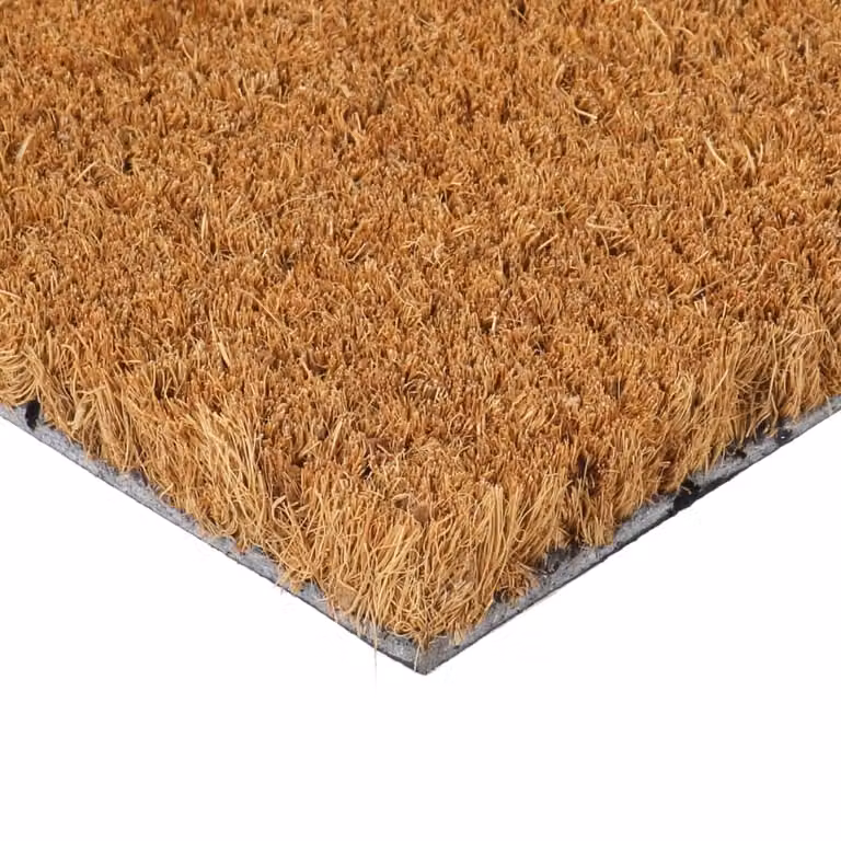 Felpudo de fibra de coco copetuda vidaXL color marrón, An/P: 75 x 45 cm