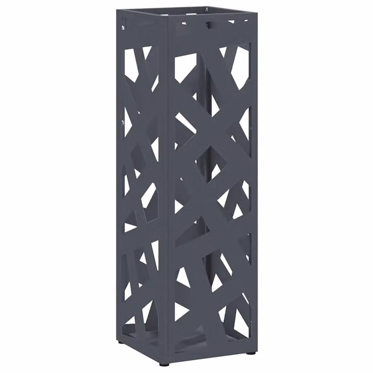 Soporte para paraguas de lluvia vidaXL en acero color gris antracita