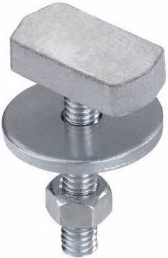 Tornillo de cabeza de domo rombo Fischer de acero galvanizado color plata M8