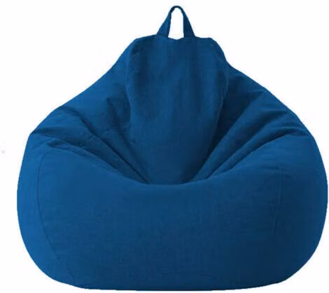 Funda de tela Lablanc para sillón, puf o silla, color azul, 70 x 80 cm