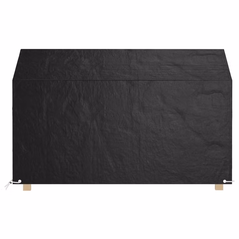 Funda para banco de jardín vidaXL impermeable en poliéster color negro An/P/Al: 190 x 70 x 70/88 cm