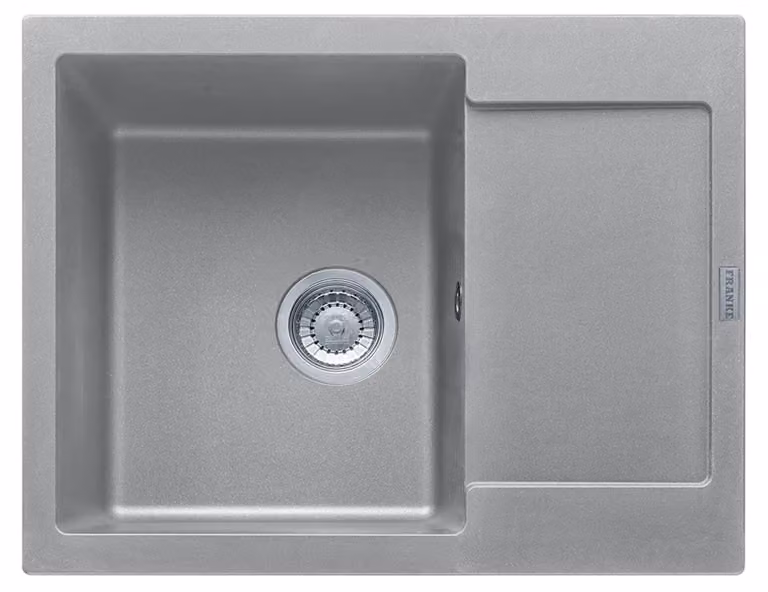 Fregadero de encimera Franke serie MARIS MRG 611-62 modelo 114.0477.503 reversible en fragranite color gris, An/P/Al: 62 x 50 x 20 cm