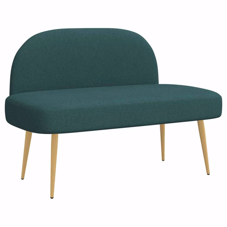 vidaXL Banco tapizado con respaldo en verde oscuro para tu salón An/P/Al: 110 x 60 x 76 cm