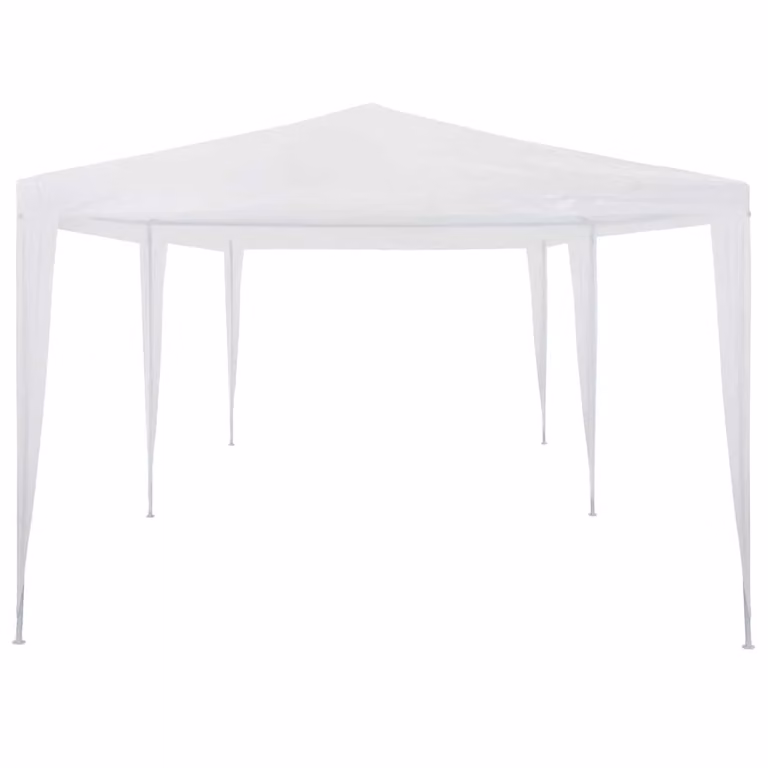 Carpa para fiestas vidaXL de color blanco con estructura de acero y policarbonato, An/P/Al: 6 x 3 x 2,55 m