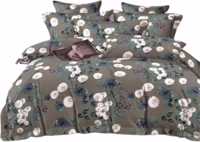 Funda nórdica Parylux Dandelion Dream con diseño floral multicolor y verde en microfibra, An/P/Al: 160 x 200 cm