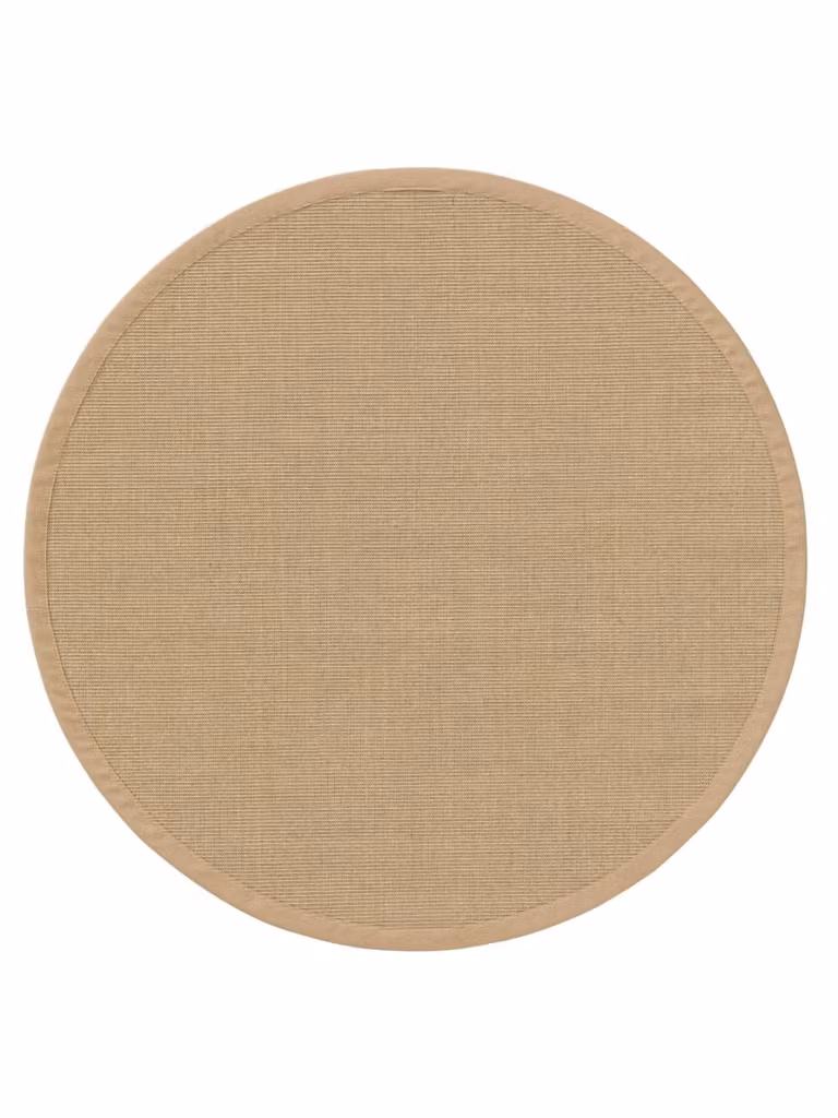 Alfombra redonda de sisal y yute Benuta en color beige, Diámetro: 250 cm
