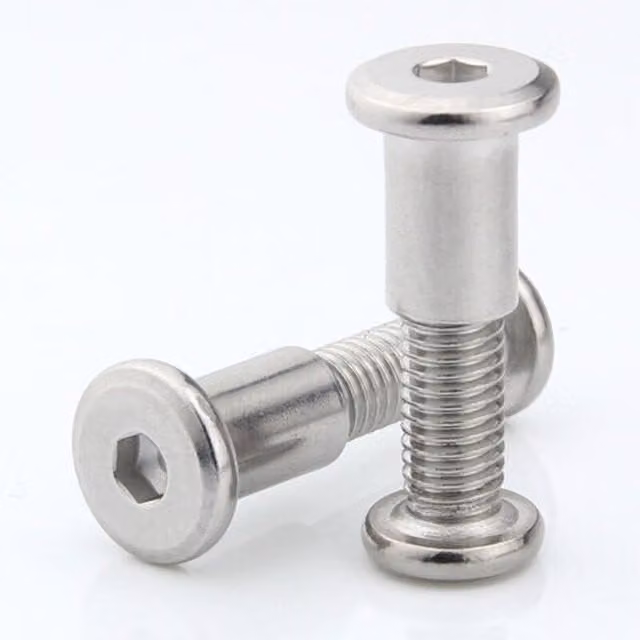 Pack de 10 tornillos de fijación hexagonales ODIPIE de acero inoxidable en color plata, medida M6 x 35 mm