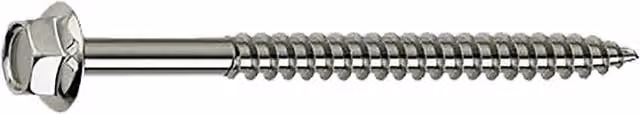 Tirafondo para madera AMBROVIT galvanizado color plata con cabeza hexagonal de 6 x 30 mm