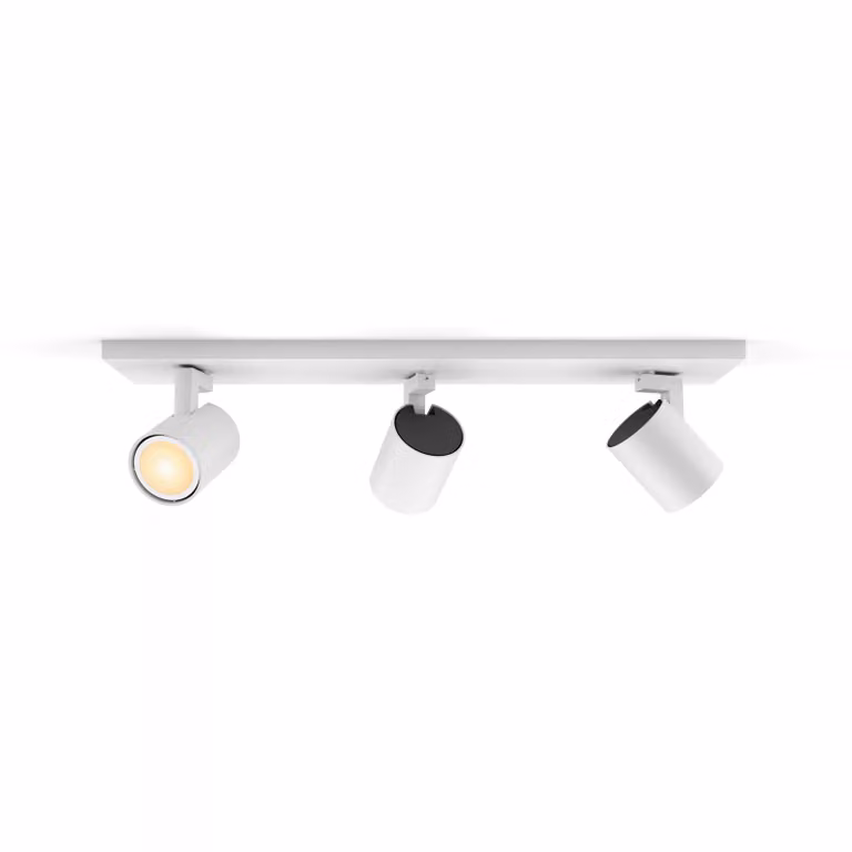 Set de 3 lámparas Philips Hue White Ambiance LED con tecnología Bluetooth y luz ajustable en color blanco
