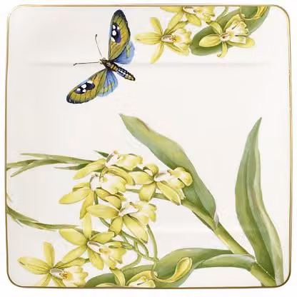 Plato de desayuno Signature Amazonia de Villeroy & Boch multicolor de porcelana 23 x 23 cm