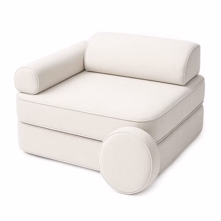 Sillón infantil modular de espuma Bees & Blooms en color beige