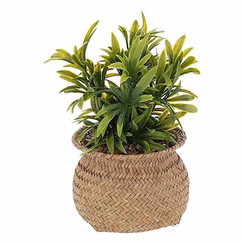 Planta artificial de césped en maceta Atmosphera en colores verde y beige para mesa