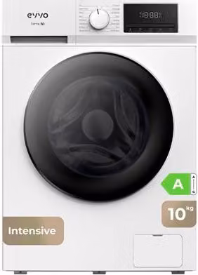 Lavadora de carga frontal Evvo Terra N10 de 10 kg, 1400 rpm, clase energética A, color blanco