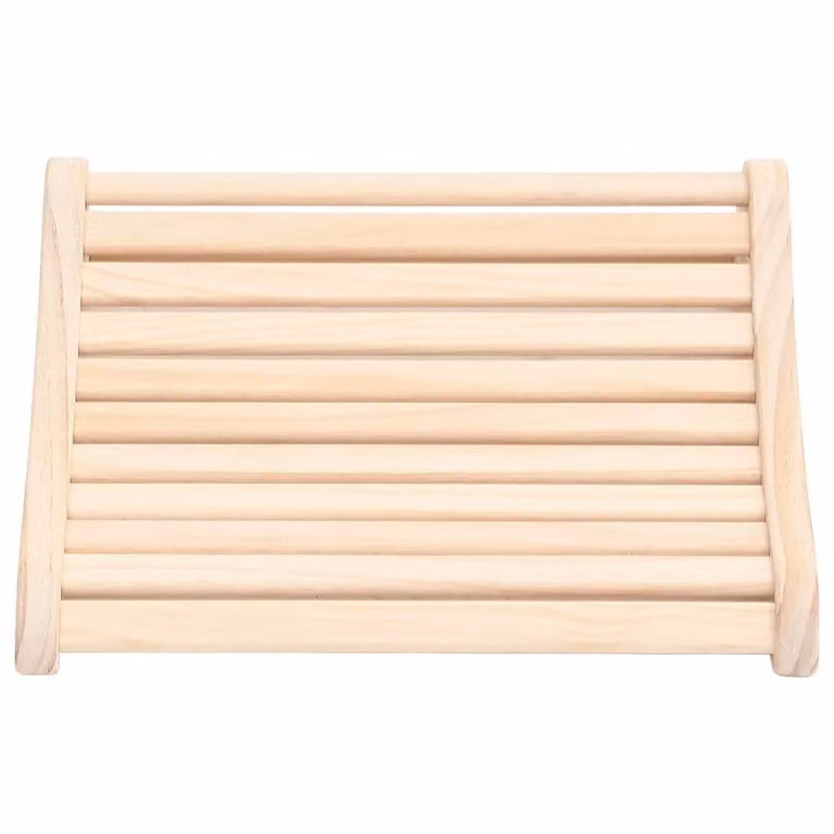 Reposacabezas para sauna vidaXL de madera maciza de pino en color beige y plata