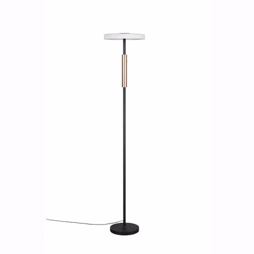 Lámpara de pie moderna Trio Lighting Celeste con LED de 15 W y luz blanca cálida en color café y blanco, Altura: 160 cm