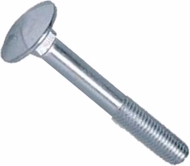 Tornillo de carrocero con cabeza cuadrada y tuerca Fplus Mibricotienda, color plata y blanco, 6 x 100 mm