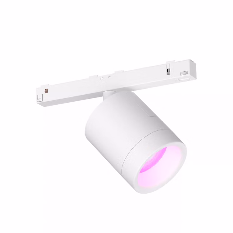 Foco de Carril Philips Hue White & Color Ambiance con Diseño de Cilindro Ajustable en Color Blanco