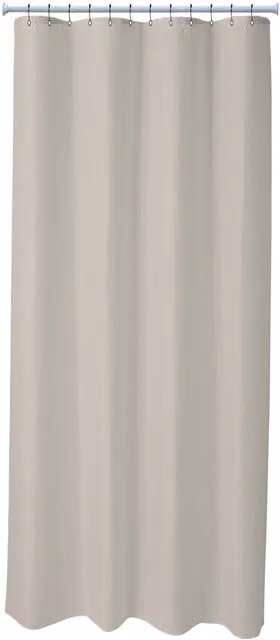 Cortina de ducha impermeable de poliéster lisa GUY LEVASSEUR color beige de 200 x 180 cm