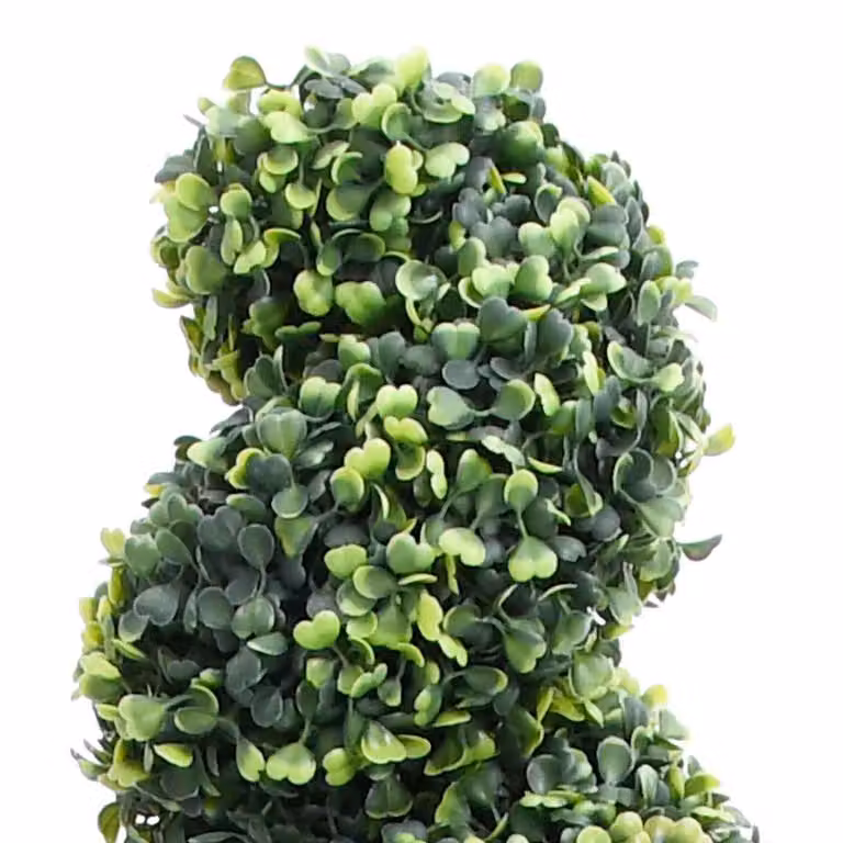 Planta de boj artificial en espiral con macetero verde vidaXL, Altura: 89 cm