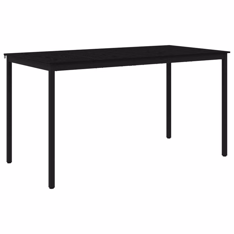 Mesa de barra rectangular vidaXL en madera de ingeniería y metal color negro mate