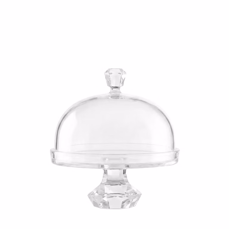 Campana para pasteles Aulica de vidrio transparente con base redonda An/P/Al: 30 x 30 x 20 cm