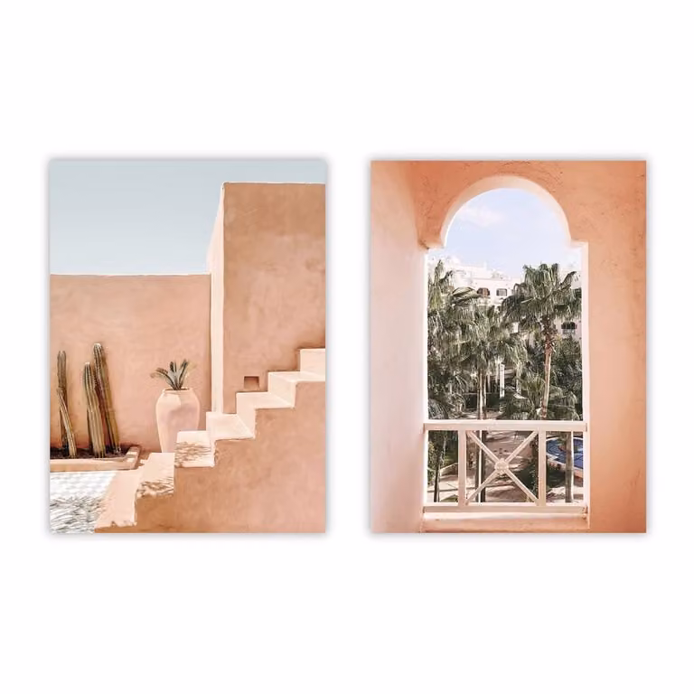Set de 2 posters abstractos multicolor de Poster Lab, An/P: 50 x 70 cm