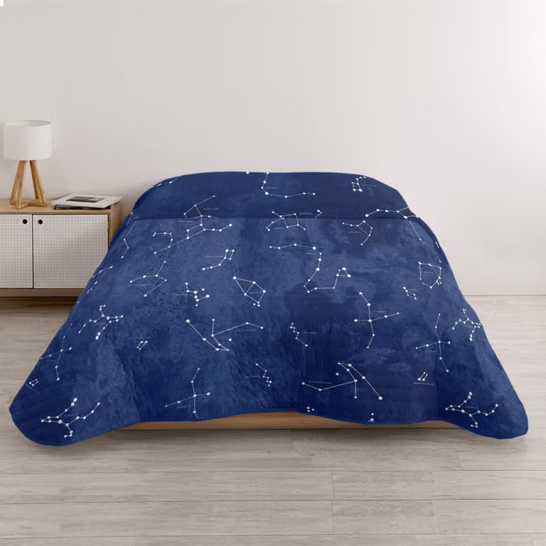 Colcha Cosmos de Happyfriday en algodón multicolor con diseño geométrico, An/P/Al: 240 x 260 cm