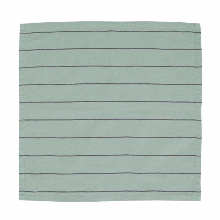 Set de 4 servilletas de mesa Sensei Maison de lino y algodón en color verde, An/An: 45 x 45 cm