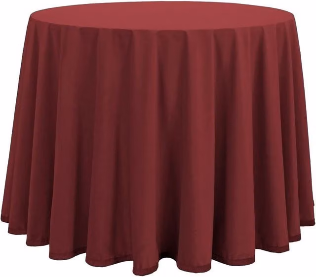 Falda de mesa redonda de terciopelo burdeos Donegal Collections de 100 cm