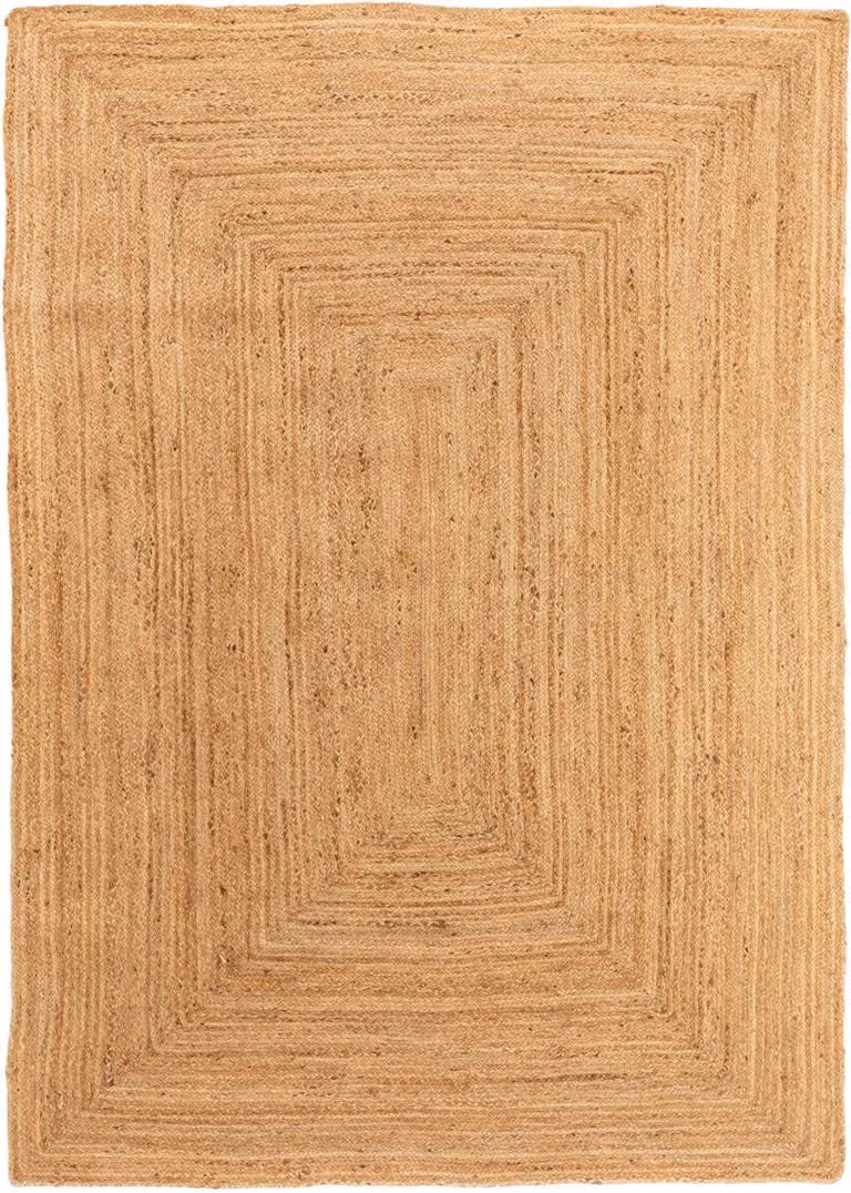 Alfombra de yute Benuta de estilo rústico en color marrón y beige, An/P: 120 x 170 cm