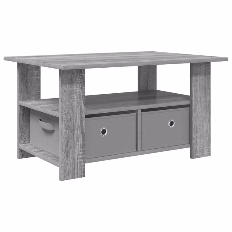 Mesa de centro moderna Prolenta Premium de madera de ingeniería en color gris, An/P/Al: 77 x 55 x 42 cm