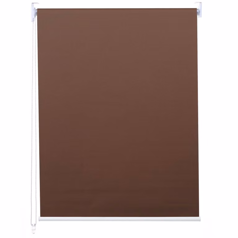 Estor enrollable Mendler opaco de poliéster con protección térmica y UV, color marrón o blanco, An/P/Al: 70 x 230 cm