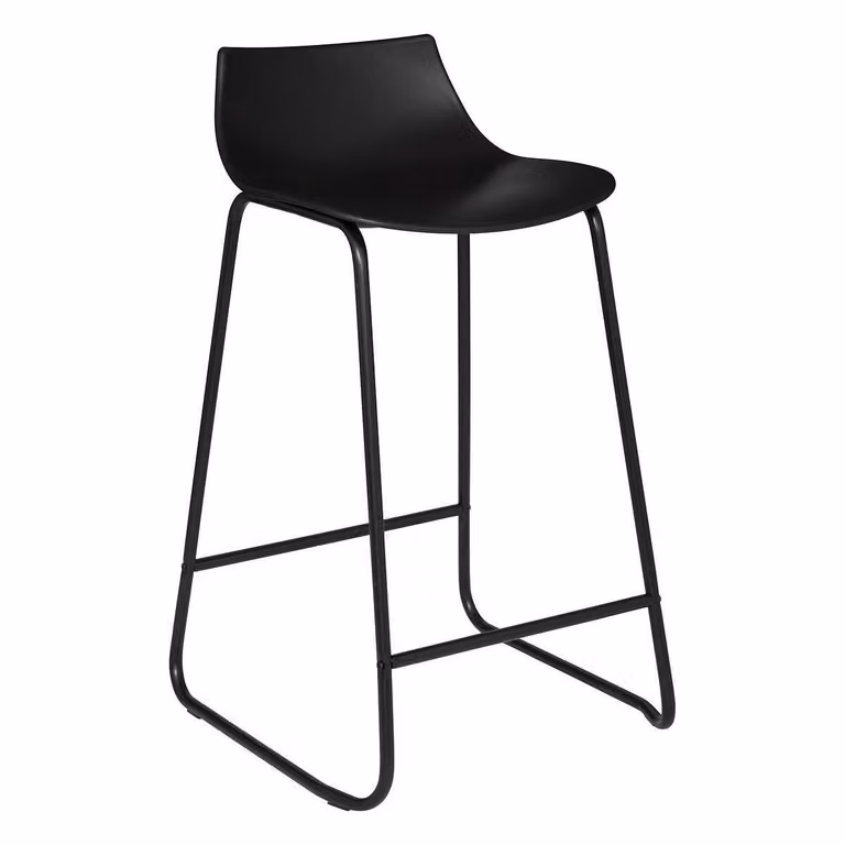 Mesa de comedor moderna Atmosphera en color negro con estructura de metal mate, An/P/Al: 82.5 x 66.0 x 36.0 cm