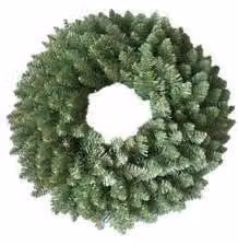 Corona de PVC VDS verde para Navidad de 30 cm