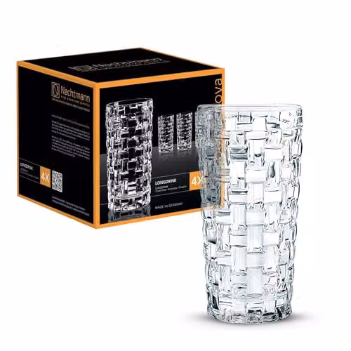 Set de 4 vasos de agua Nachtmann Bossa Nova de cristal transparente de 395 ml