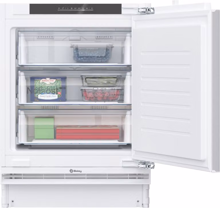 Congelador integrable bajo encimera Balay 3GUE033F con tecnología No Frost y Home Connect de 85 l An/P/Al: 59.8 x 54.8 x 82 cm