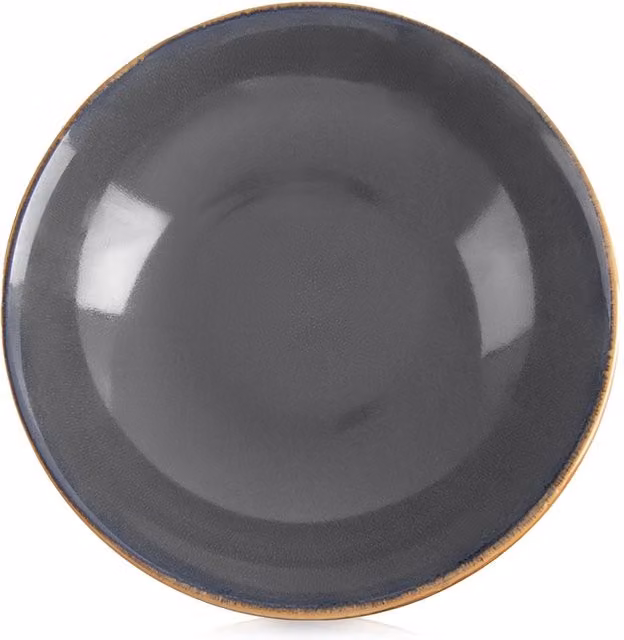 Plato hondo de sopa Orion de cerámica en colores gris y rosa, Diámetro: 21 cm