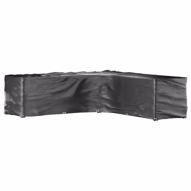 Pack de 2 fundas impermeables vidaXL para sofá de esquina en forma de L, color negro, An/P/Al: 300 x 300 x 90 cm