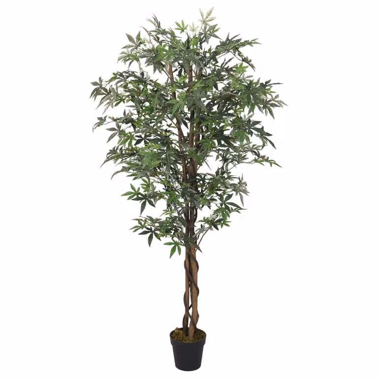 Árbol de Arce artificial vidaXL de 200 cm en color verde con 756 hojas