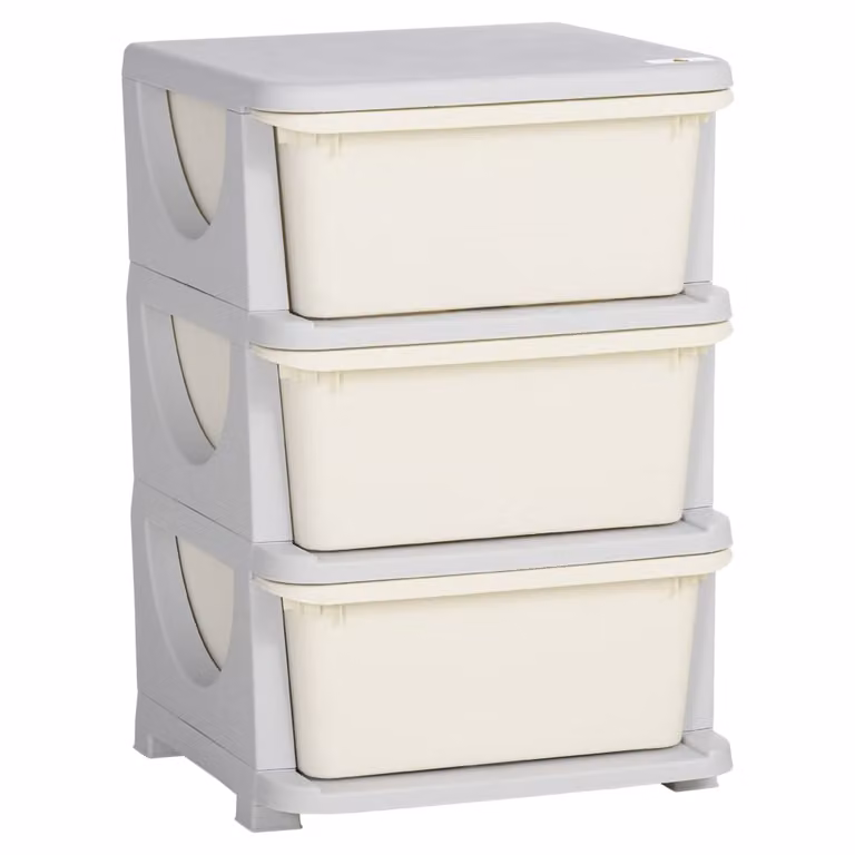 Organizador de juguetes Homcom en color beige An/P/Al: 37 x 37 x 56.5 cm