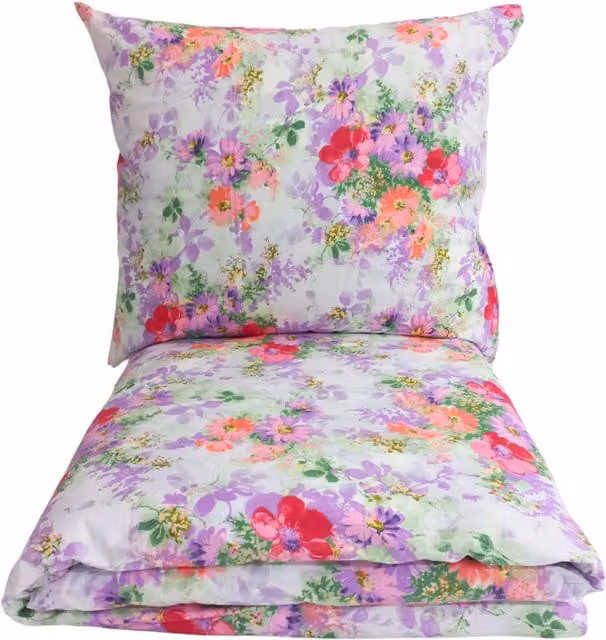 Juego de cama Doratex de algodón 100% con diseño floral multicolor, incluye funda nórdica y fundas de almohada, An/P/Al: 200 x 220 cm