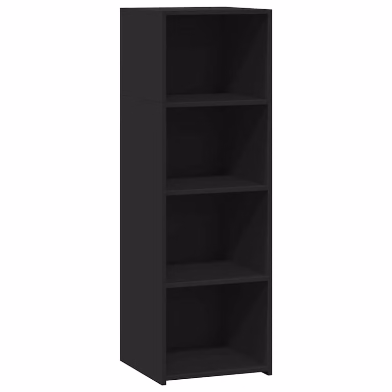 Aparador alto moderno vidaXL en color negro de madera de ingeniería An/P/Al: 40 x 41 x 124 cm