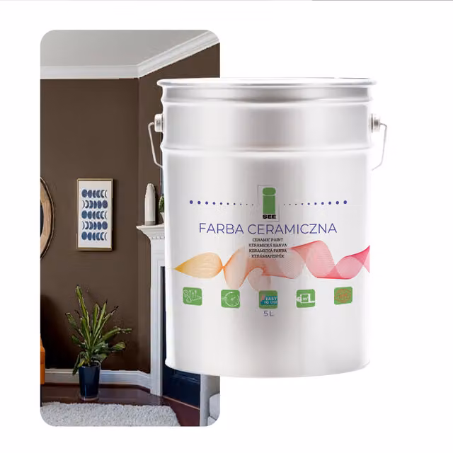 Pintura para paredes I SEE color marrón acabado mate, lavable y resistente a las manchas, 5 l
