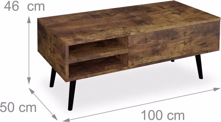 Carrito con estanterías de 3 niveles B2X en estilo rústico color marrón de MDF con ruedas para cocina o baño
